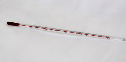 Thermometer, T-SPECC9, 9" Length, -55¬∞ - 20¬∞C, Toluene Liquid-in-Glass Thermometer, Total Immersion